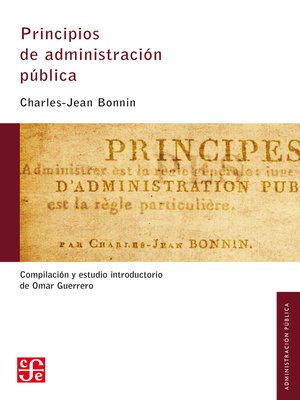 cover image of Principios de administración pública